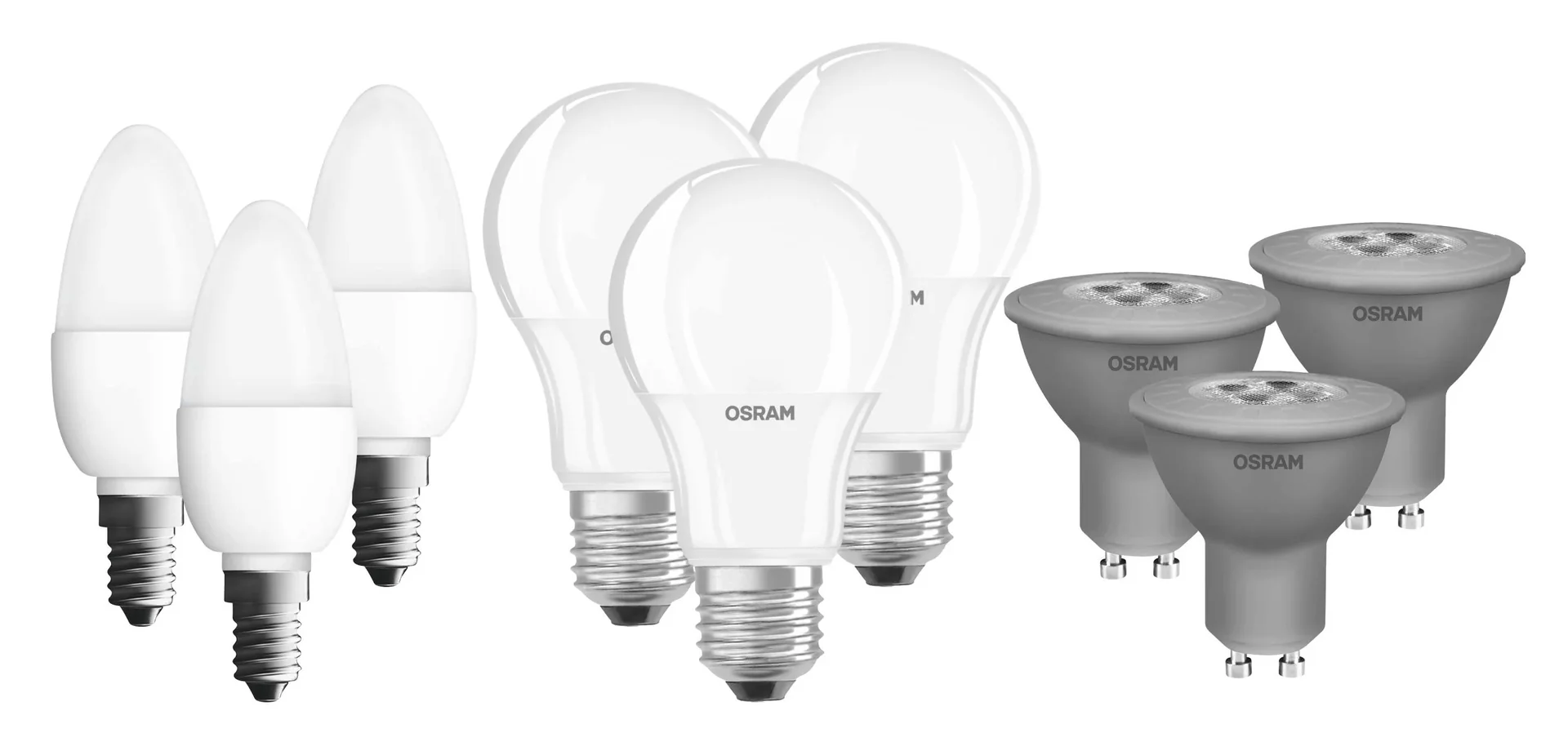 LED Classic Kerzenlampe mit 5,5 Watt, E14, matt, warmweiß - im 3er Set