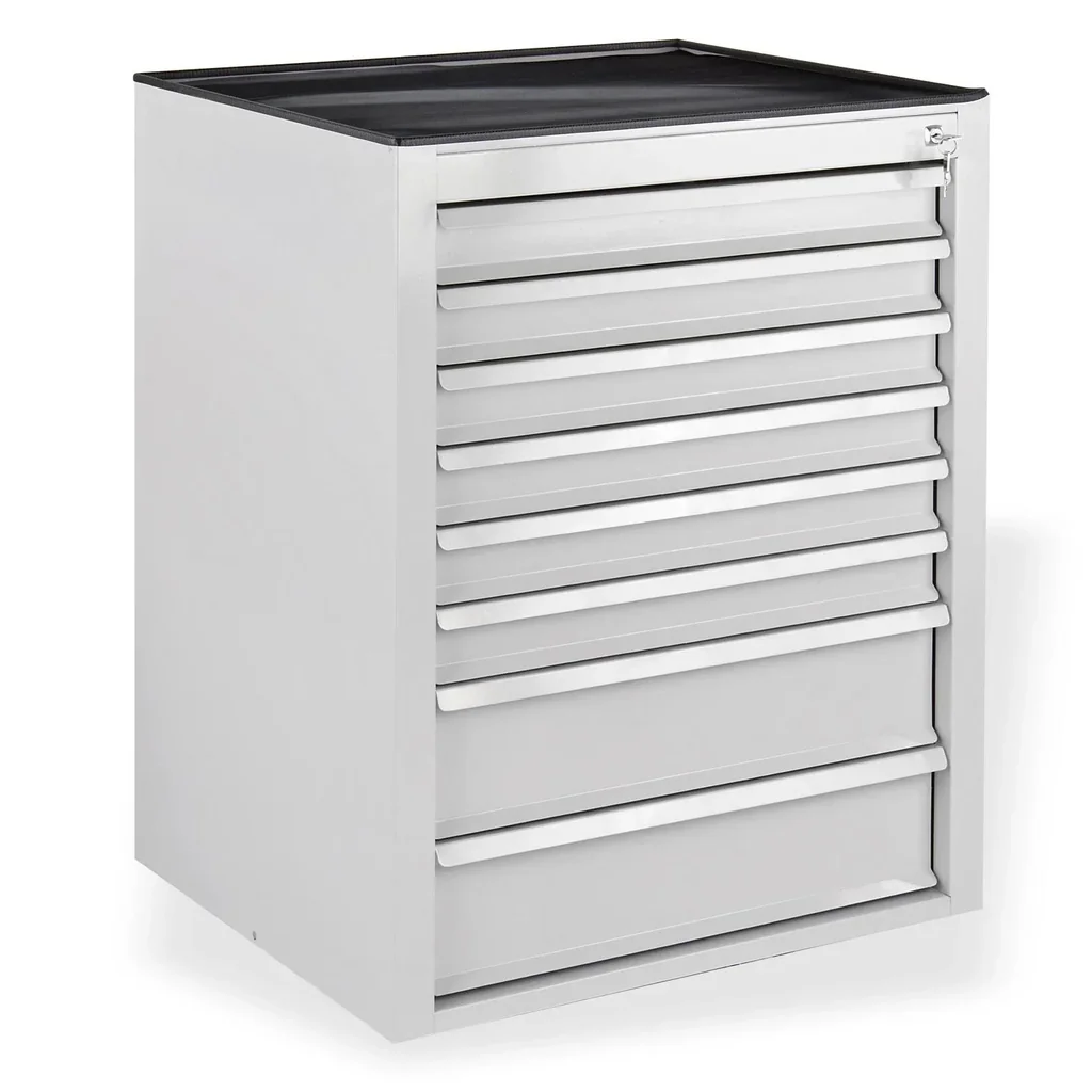 Schubladenschrank / Werkzeugschrank mammut, 8 Schubladen, RAL 7035