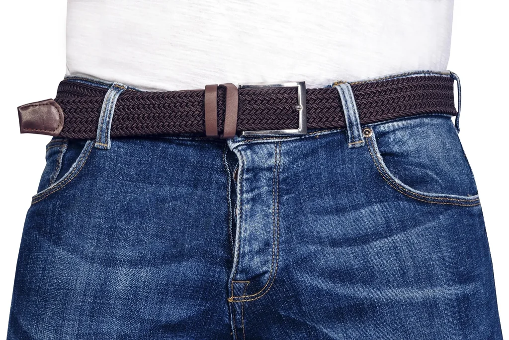 Stretchgürtel für Herren, superelastisch 3cm breit, Farbe braun