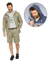 Kapuzenjacke, Farbe khaki, Gr.L