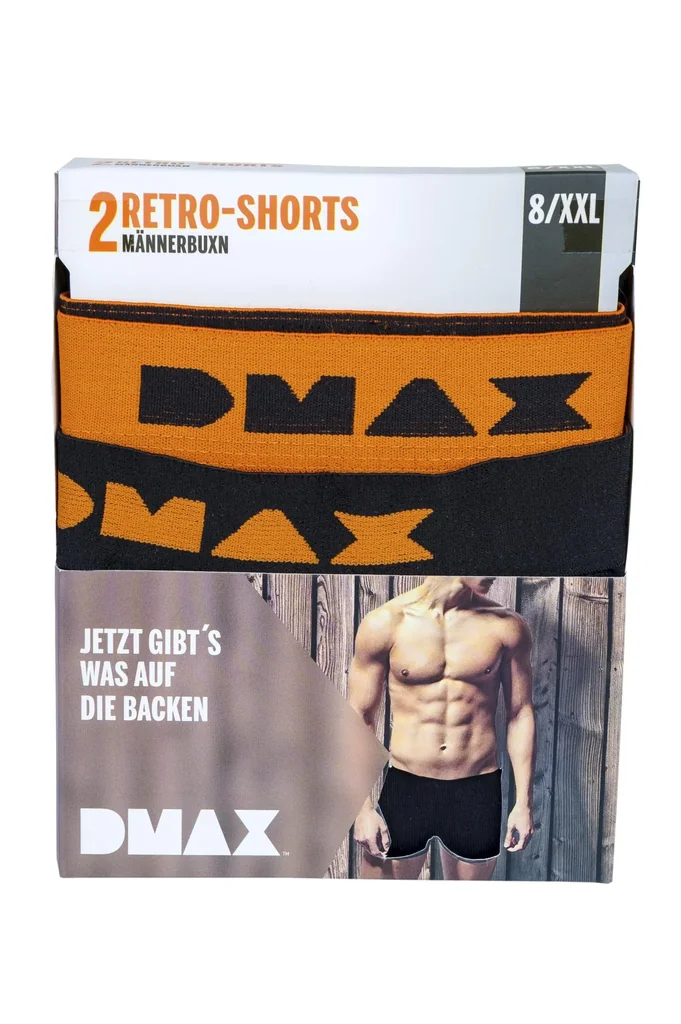 Retroshorts im Doppelpack, Farbe schwarz, Gr. L