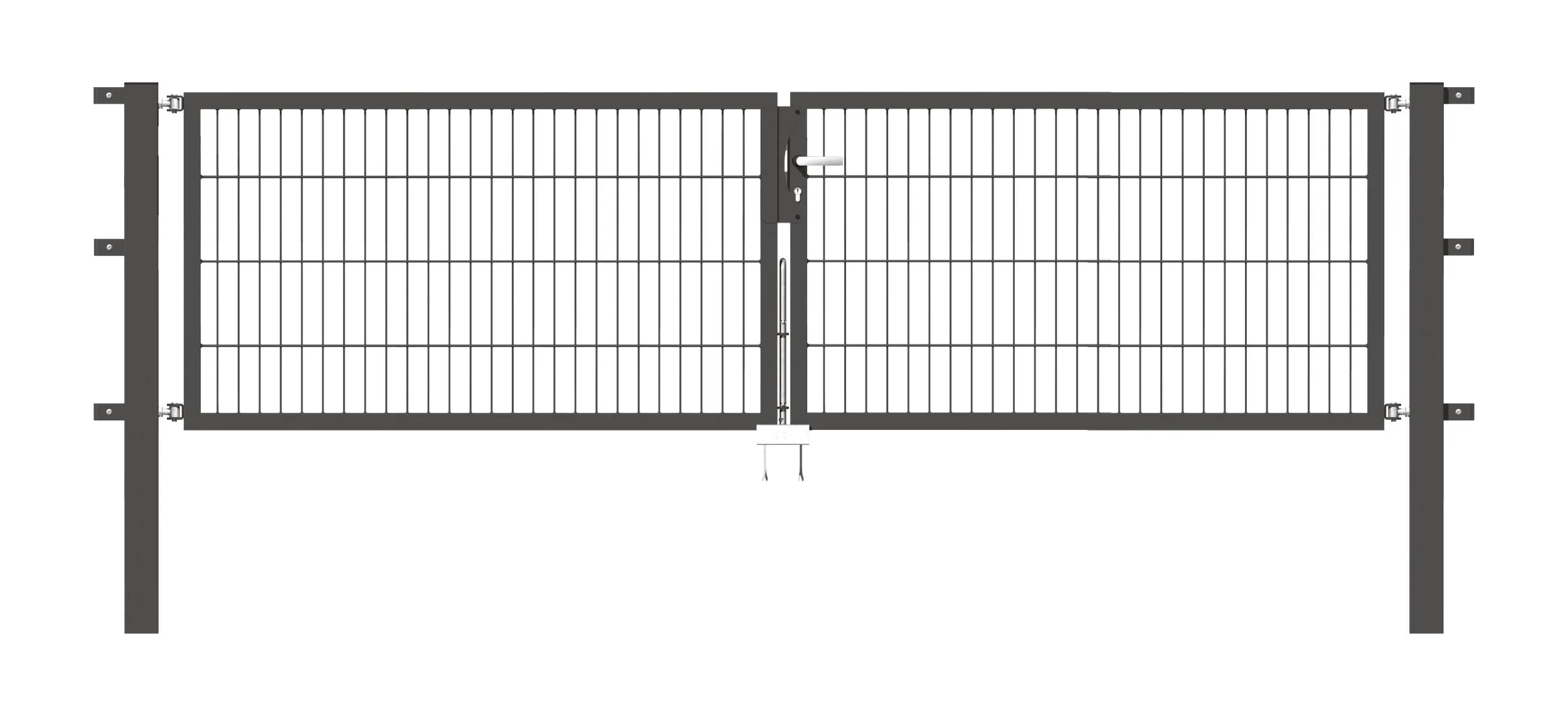 Doppeltor-Set Flexo inkl. Pfosten 3 x 1,4 m anthrazit