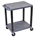 Mehrzweckwagen Kunststoff Tischwagen flach - 2 Etagen, Ladehöhe 840 mm / Abstand 630 mm