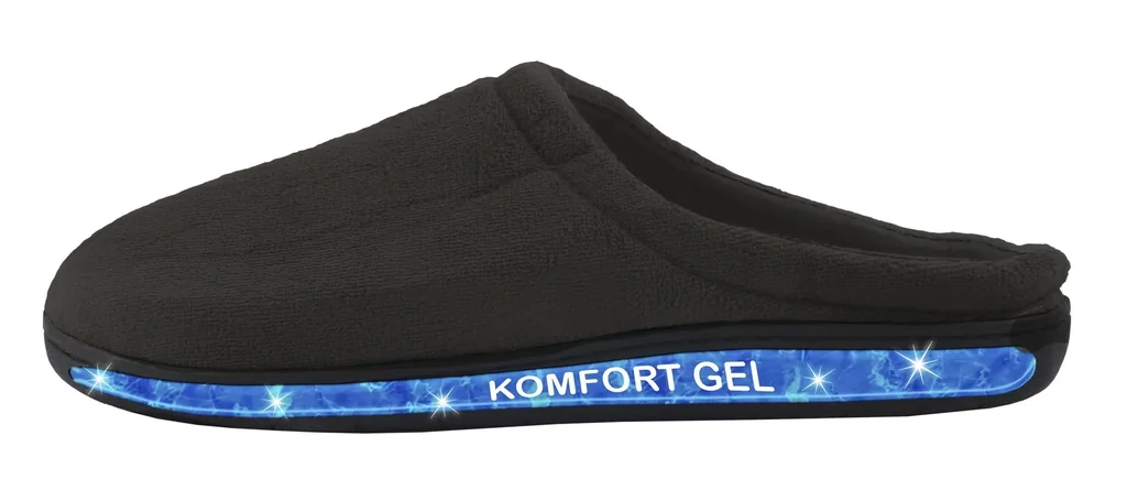 Komfort-Gel-Slipper, schwarz, Größe 41/42
