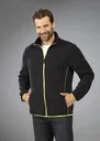 Fleecejacke in leichter Qualität, Farbe schwarz/limette, Gr.XL