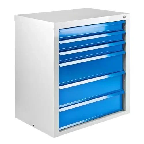 Schubladenschrank / Werkzeugschrank mammut, 6 Schubladen, RAL 7035 / 5012