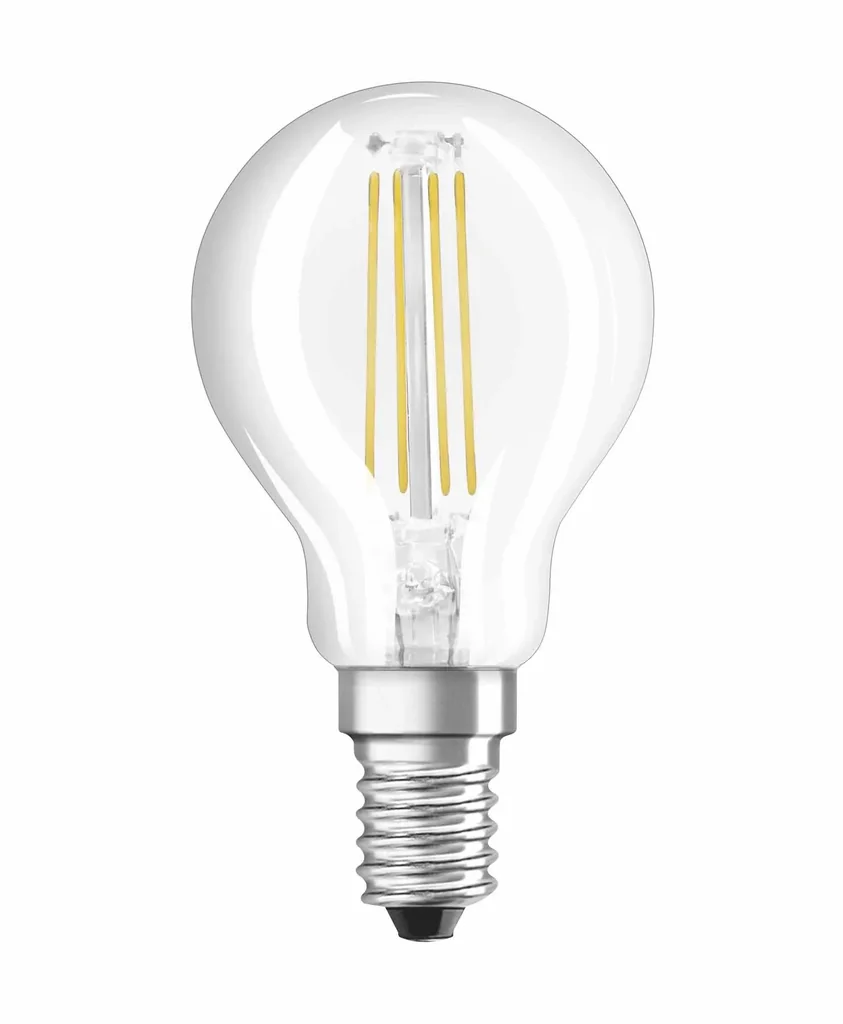LED CLASSIC P37 Filament Lampe in Tropfenform mit 4 Watt, E14, warmweiß, klar