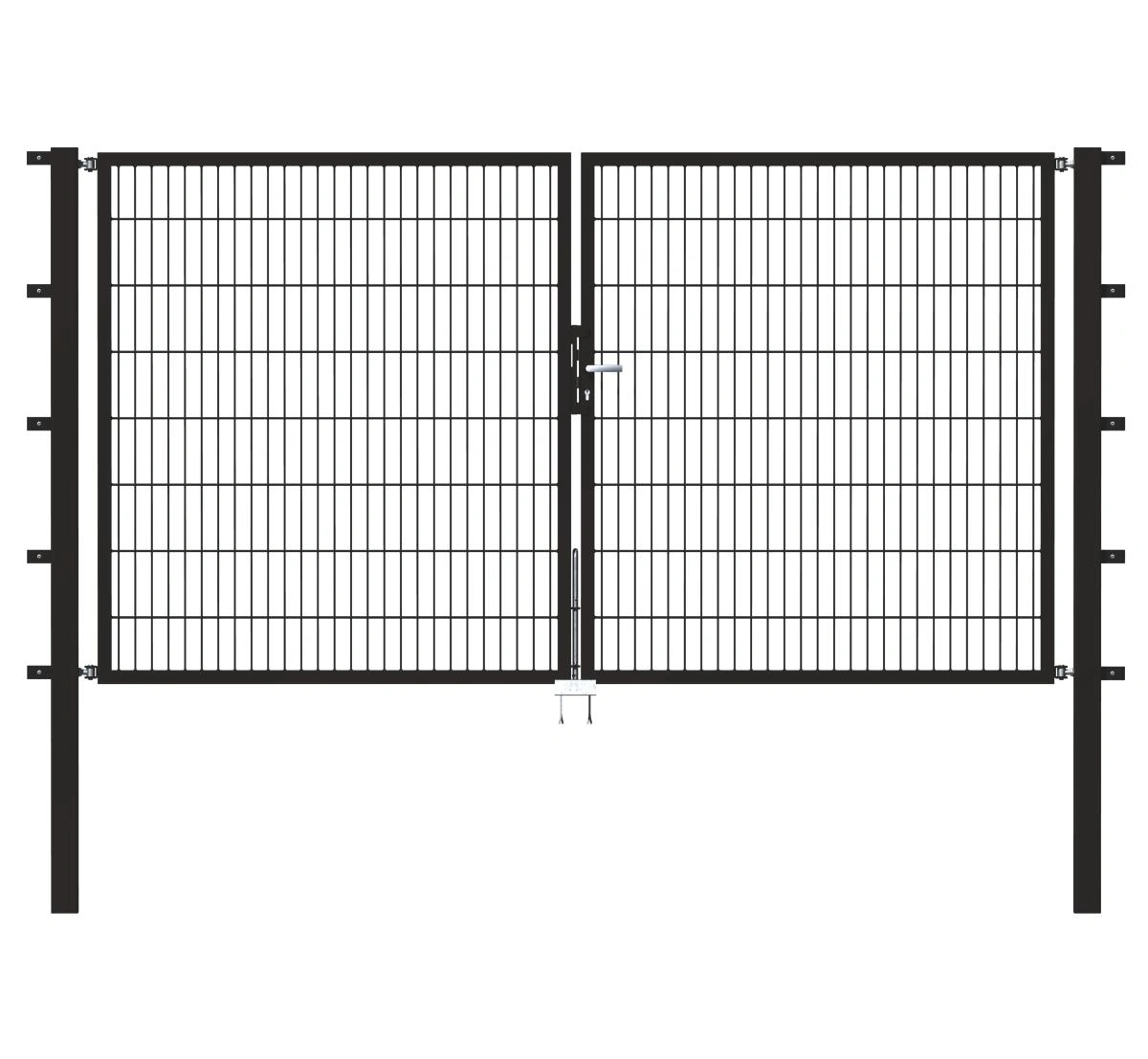 Doppeltor Flexo mit Zubehör, anthrazit, Breite 400 cm, Höhe 140 cm, PF: 8 x 8 cm