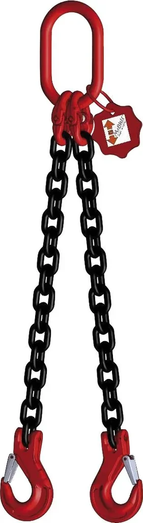 2-Strang Kette GK8, mit Gabelkopfhaken 8 mm, 4 m lang