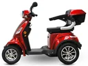 E-Scooter 4 Räder rot - 20 Ah Li-Io Akku - 25 km/h - Seniorenmobil