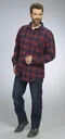 Flanellhemd, 90cm lang, Farbe rot/marine kariert, Gr.39/40