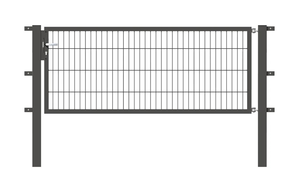 Einzeltor Flexo mit Zubehör, anthrazit/ Breite 200 cm, Höhe 160 cm