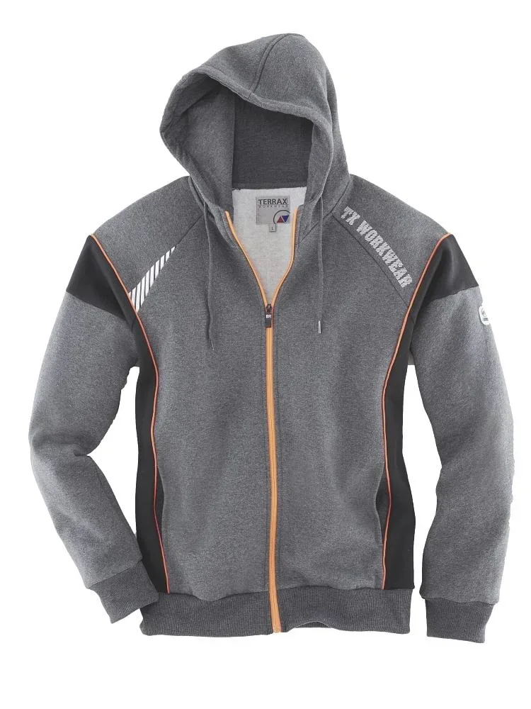 Sweatjacke, Farbe grau/schwarz, Gr.M