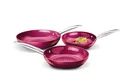 Pfannenset Ceraflon Prestige Diamant XXL Antihaft, 3 teilig Magenta - Ø 20 cm / 24 cm/ 28 cm