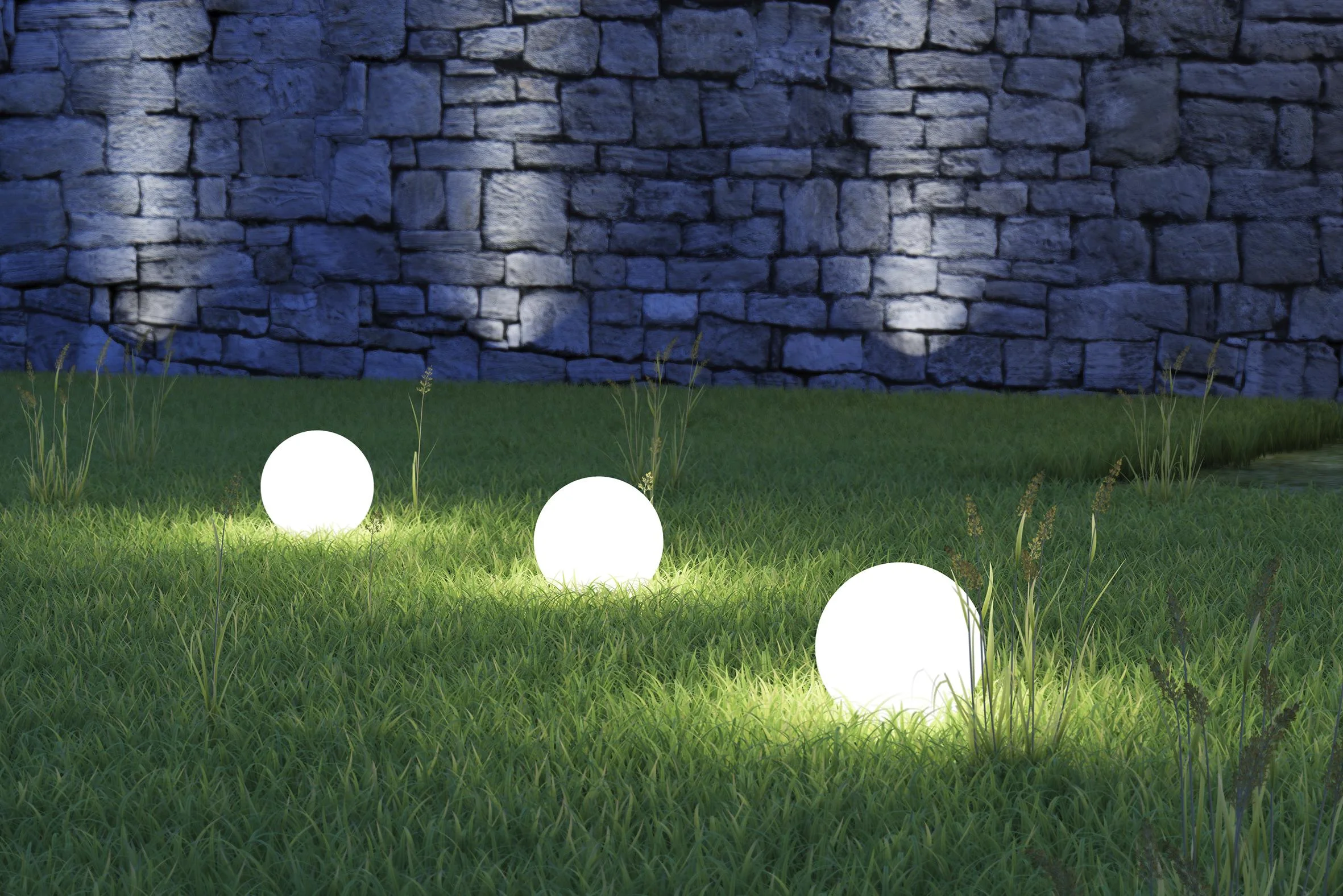 LED Solar-Kugellampe 15cm