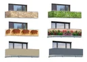 Balkon Sichtschutz Anthrazit Uni