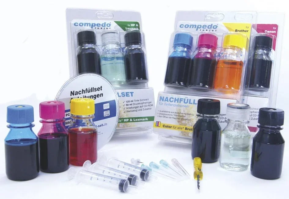 Lexmark schwarz: 120 ml Tinte schwarz + 50 ml Druckkopfreiniger