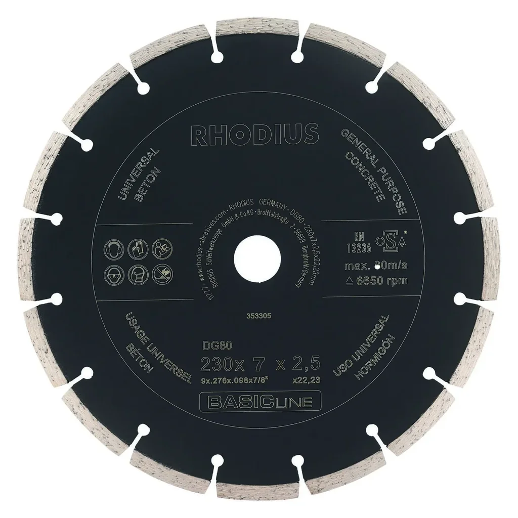 Diamanttrennscheibe Beton DG80 CONCRETE, 230 x 7 x 2,5 x 22,23 mm