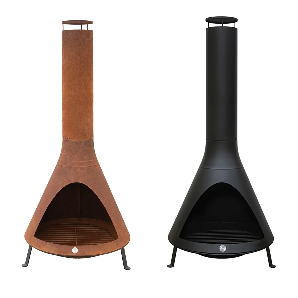 Feuerstelle inkl. Rauchablass schwarz