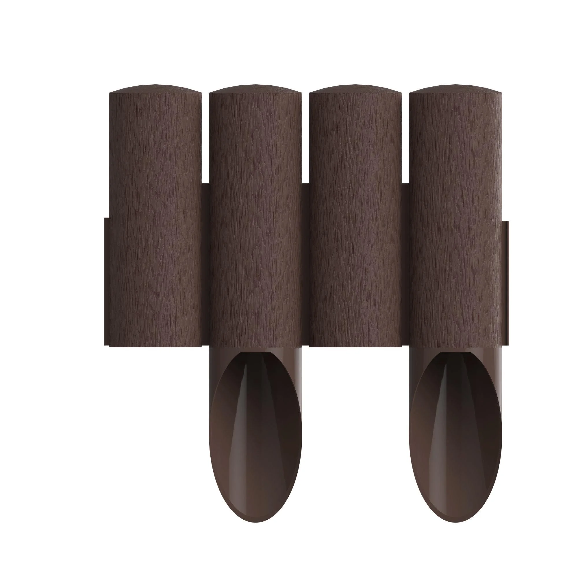 Gartenpalisade STANDARD Braun Höhe 25,5cm, Länge 2,3m