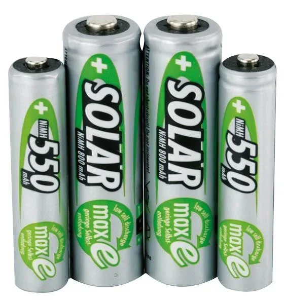 Solar NiMH Micro (AAA) Akku mit 550 mAh und maxE Technologie - 2 Stück