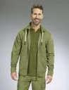 Sweatjacke, Farbe oliv, Gr.2XL
