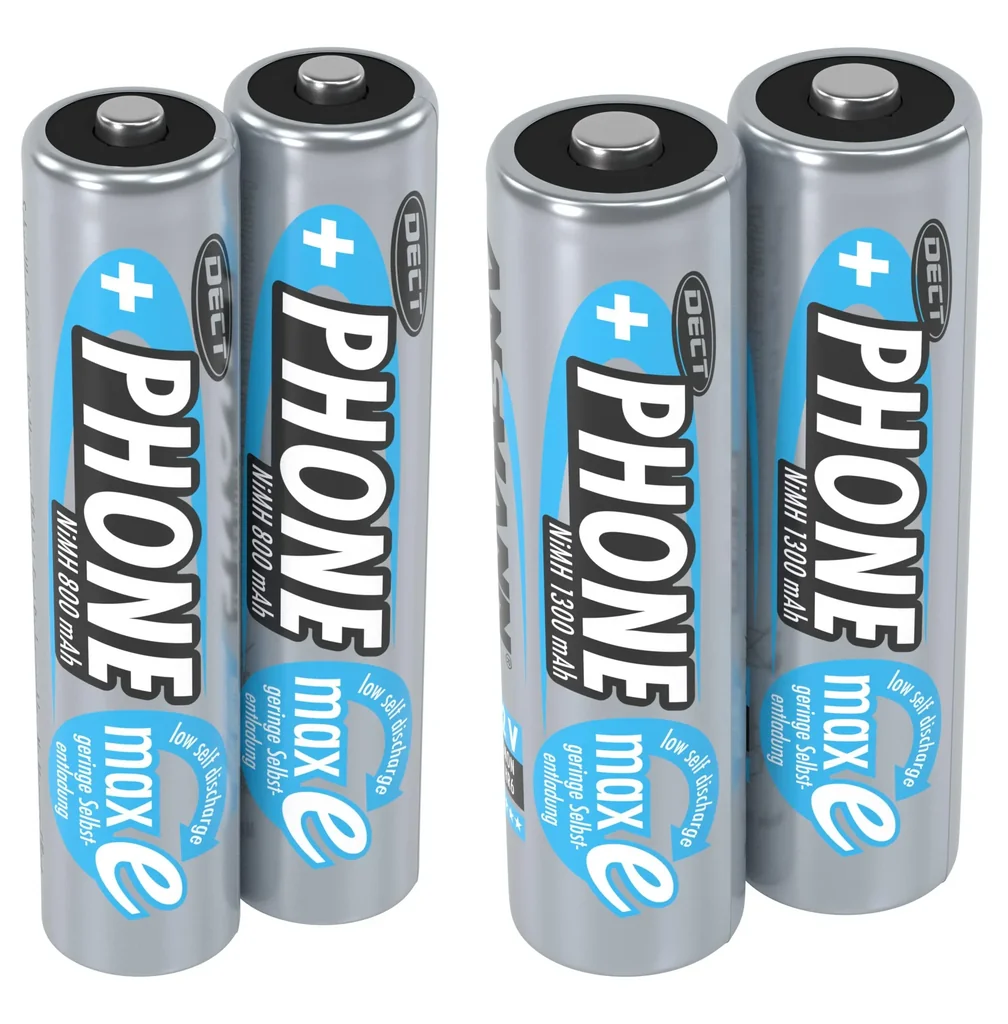 Phone NiMH Micro (AAA) Akku mit 800 mAh und maxE Technologie - 2 Stü