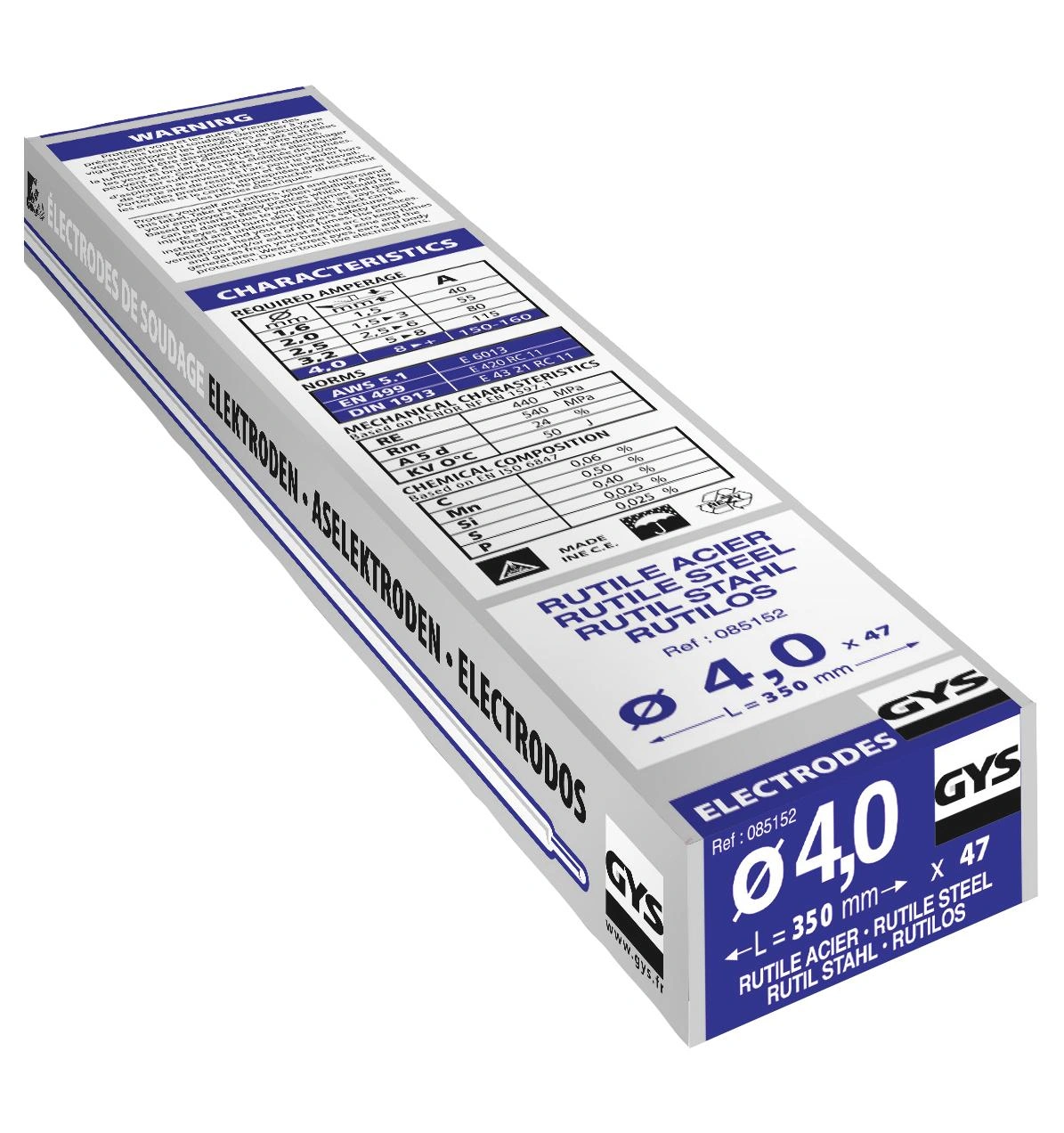 Elektroden Ø 4,0 mm, Stahl, 47 Stück