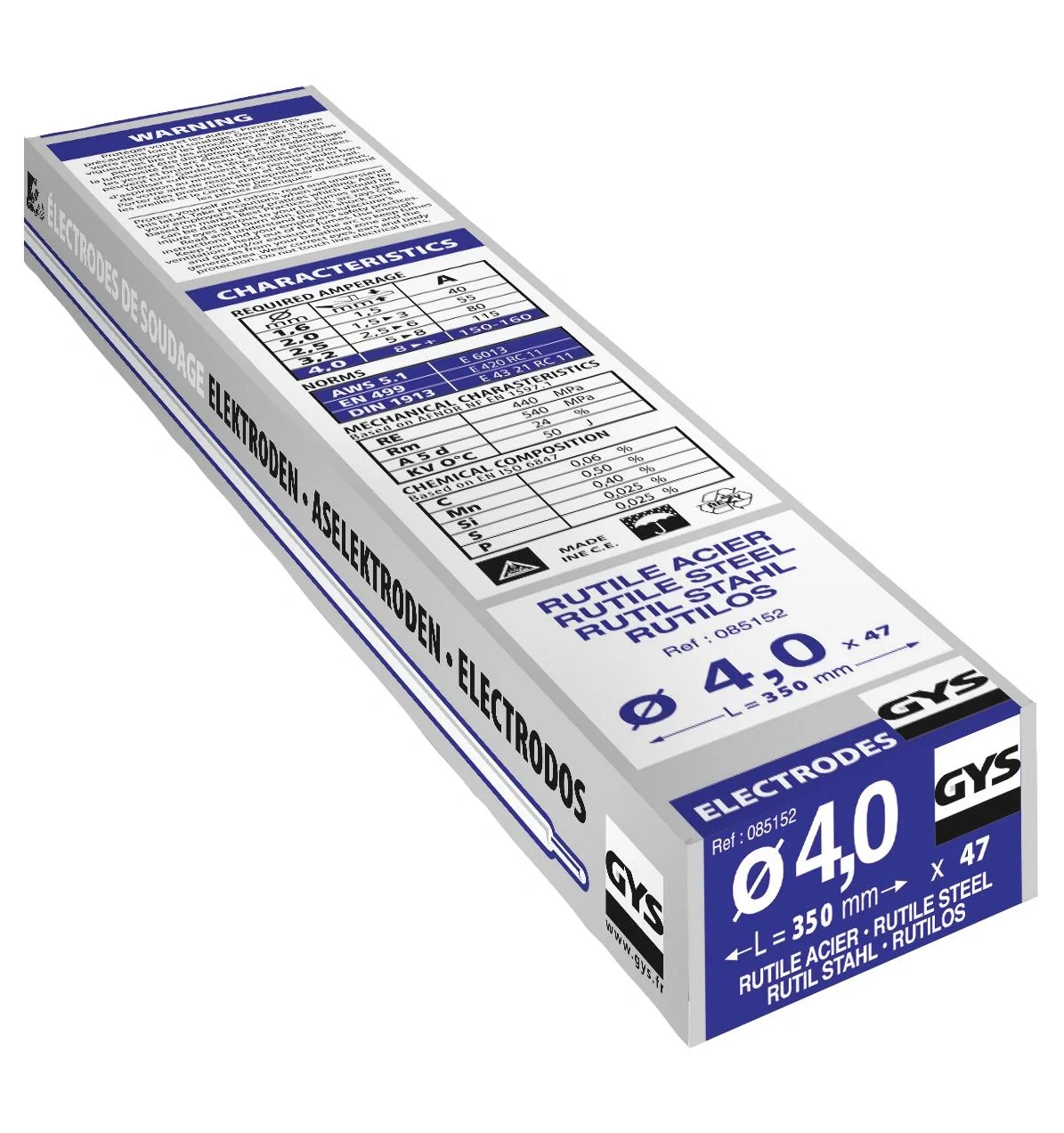 Elektroden Ø 4,0 mm, Stahl, 47 Stück