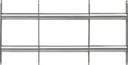 Fenstergitter 5300 individuell einstellbar, 500 - 650 x 300 mm mit 2 Querstreben
