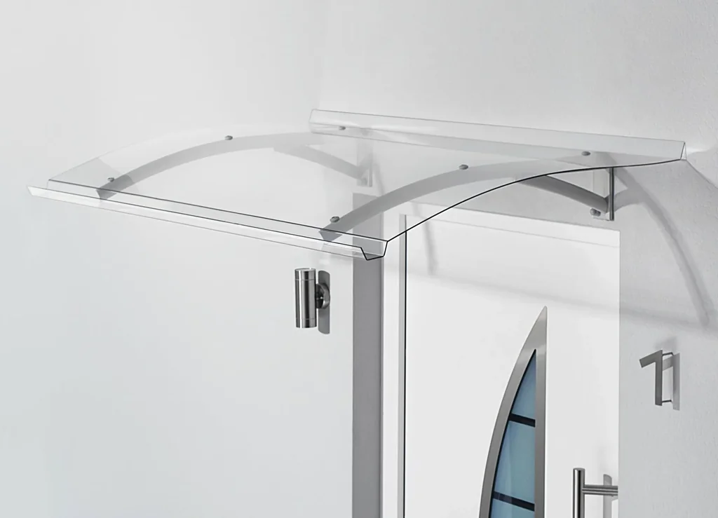 Pultvordach Typ PT Secco, 2000 x 900 x 220 mm, Edelstahl -16 kg