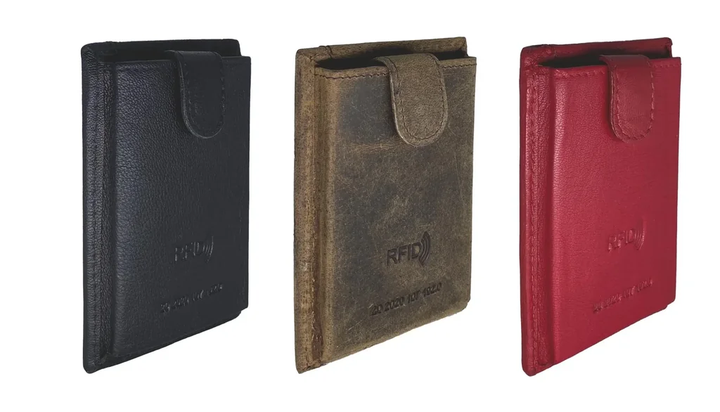 Kreditkartenbörse "Push & Pull", braun
