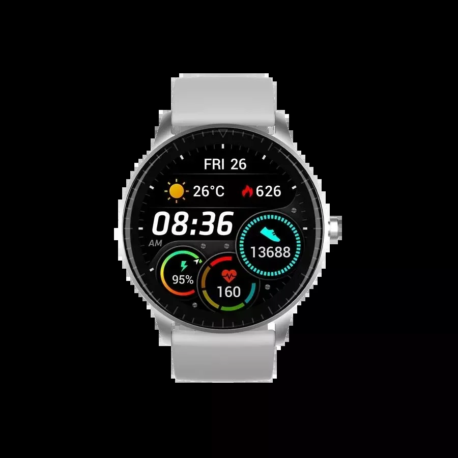 Smartwatch mit HR Sensor, grau