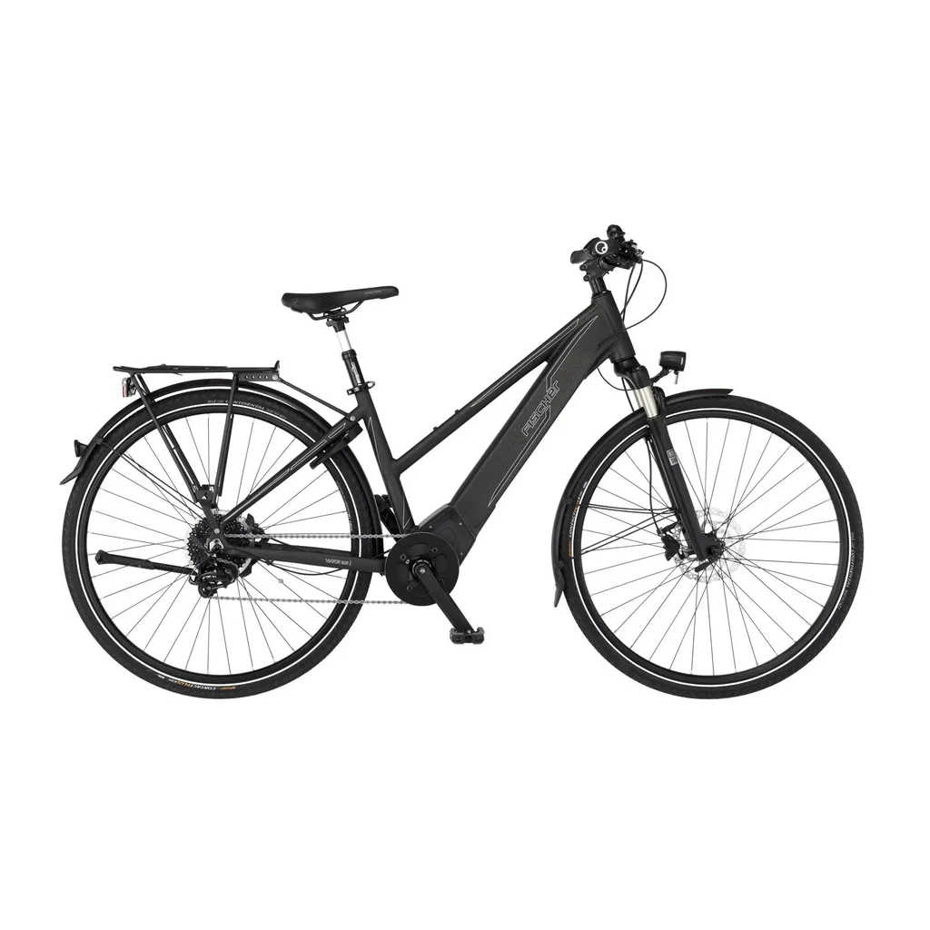 Damen E-Bike Trekking, 28 Zoll, Rahmengröße 49cm, 10-Gang Kettenschaltung, graphit metallic matt, VIATOR 6.0i