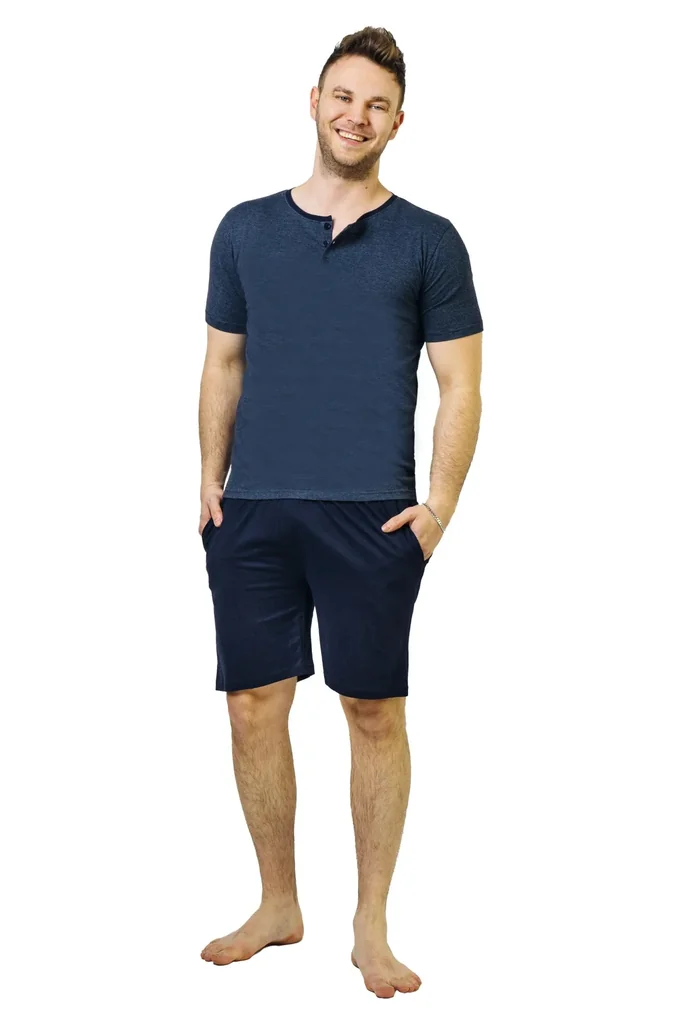 Schlafanzug kurz, Farbe blau, Gr.XL