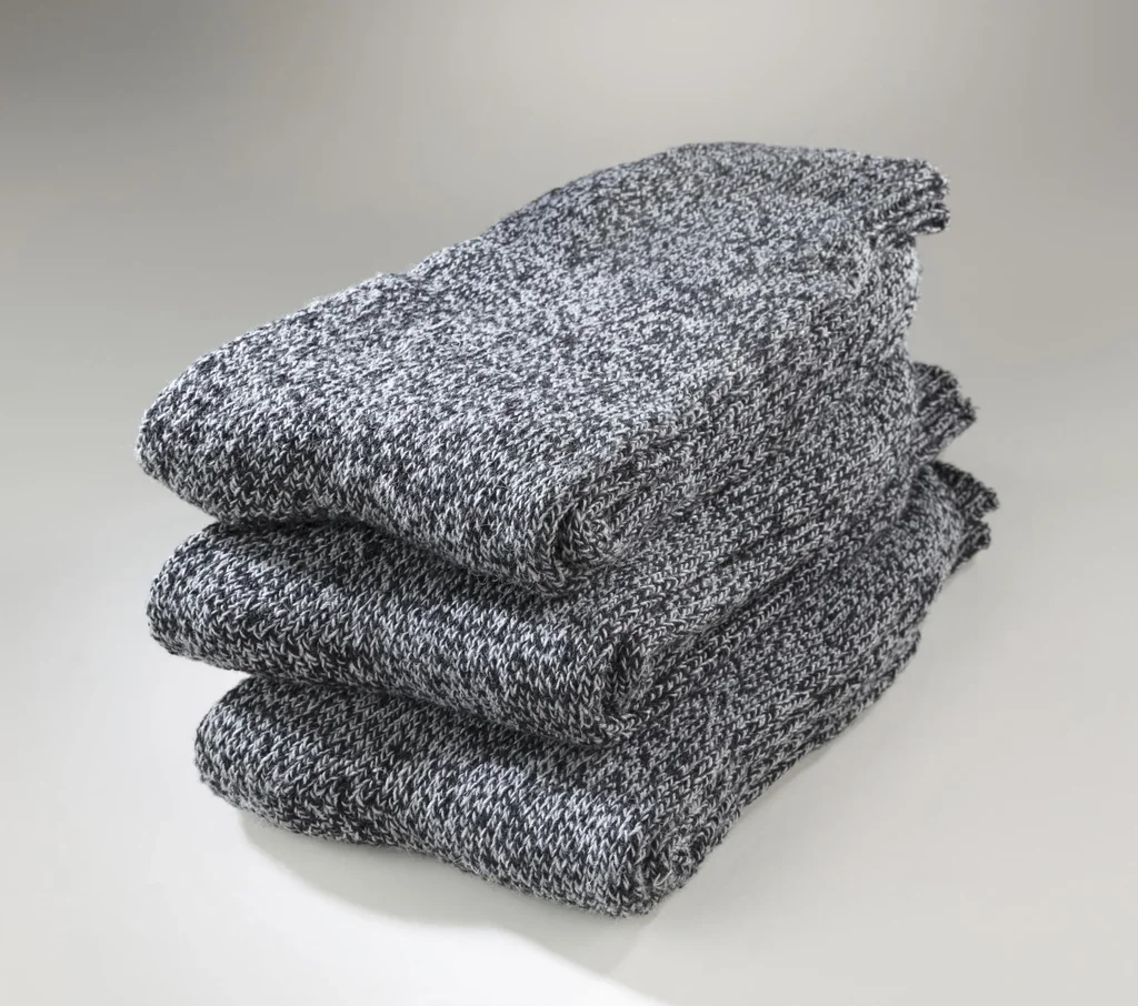 Outdoor Socken im 3er Pack, schwarz meliert, Größe 43/46