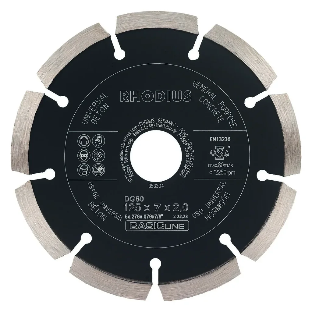 Diamanttrennscheibe Beton DG80 CONCRETE, 125 x 7 x 2 x 22,23 mm