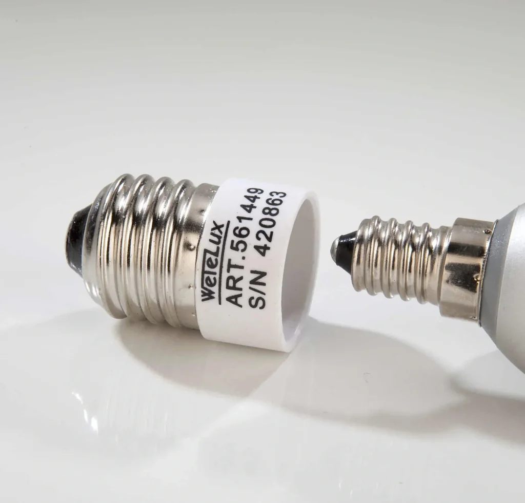 Adapter GU10 auf E14 Sockel, 3 Stück