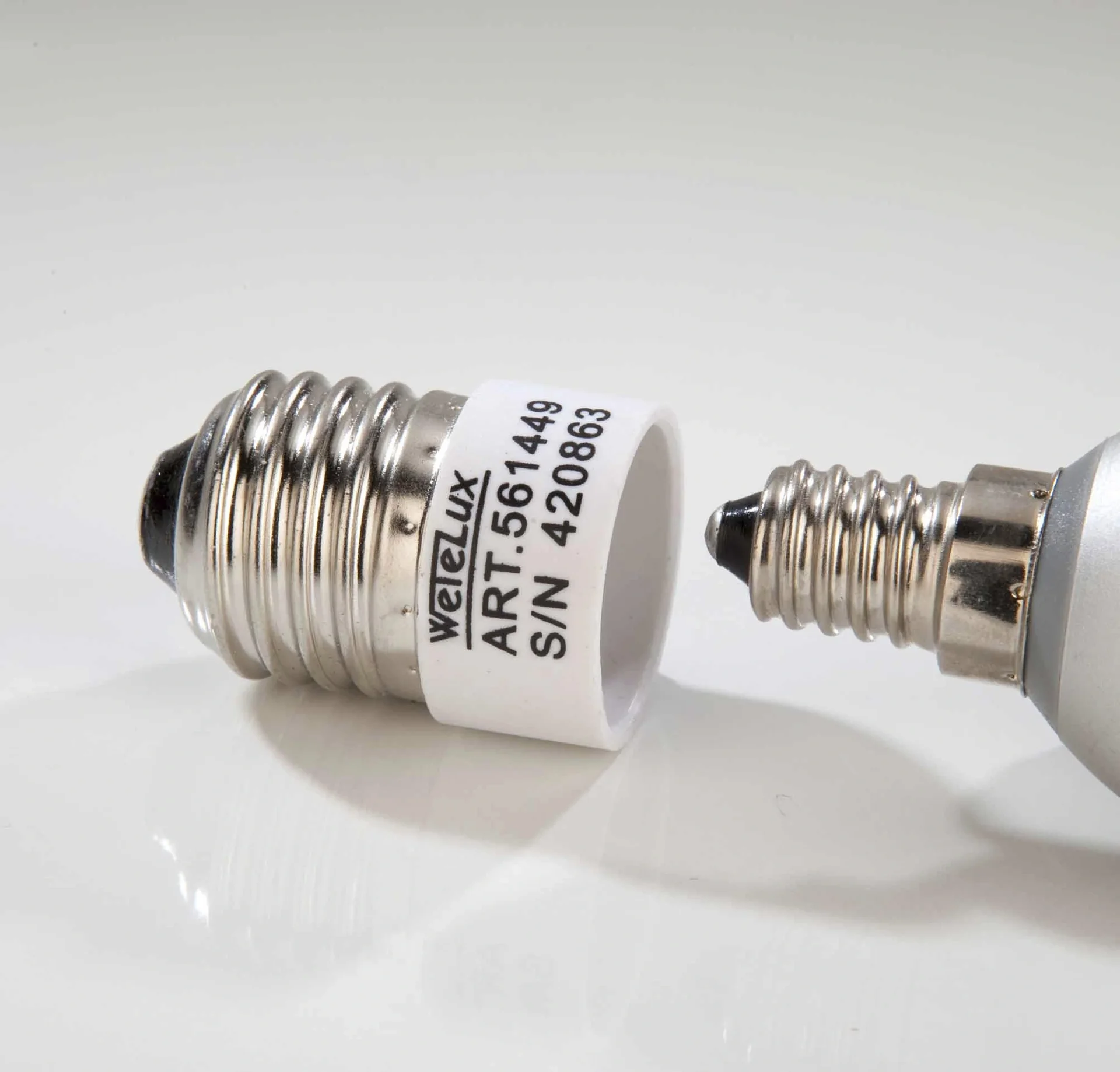 Adapter GU10 auf E14 Sockel, 3 Stück