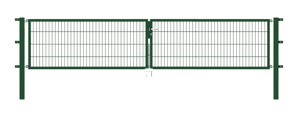 Doppeltor Flexo mit Zubehör, grün, Breite 400 cm, Höhe 120 cm, PF: 80x80 cm