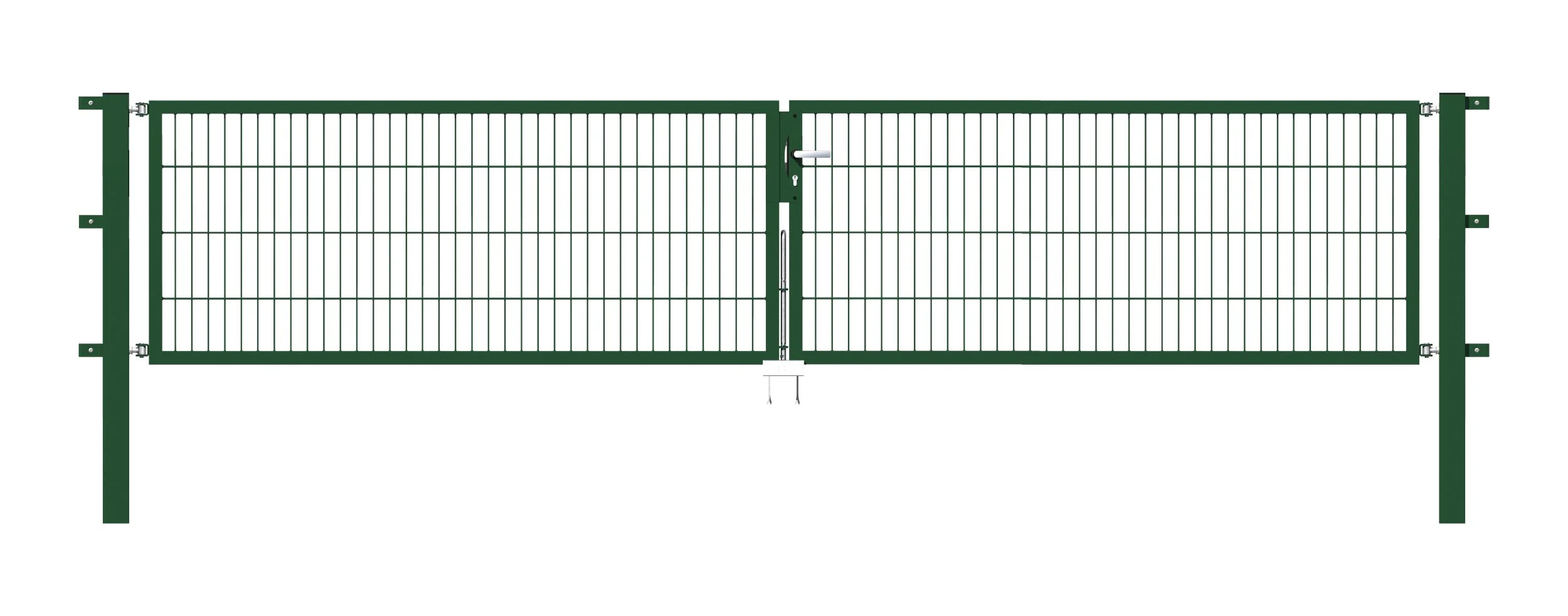 Doppeltor Flexo mit Zubehör, grün, Breite 400 cm, Höhe 120 cm, PF: 80x80 cm
