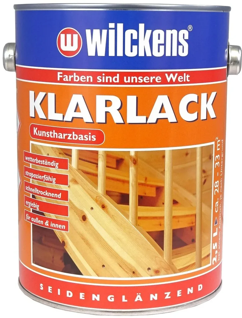 Klarlack seidenglänzend farblos, 2500 ml