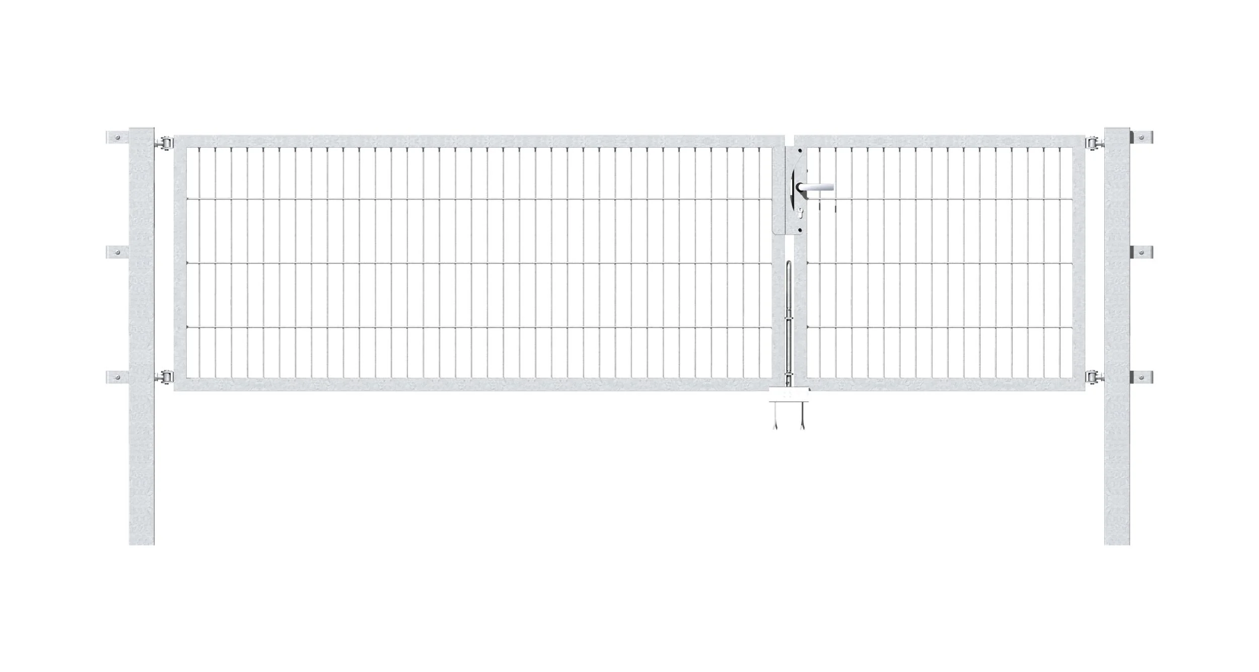 Doppeltor-Set Flexo inkl. Pfosten 1 + 2 x 1 m feuerverzinkt
