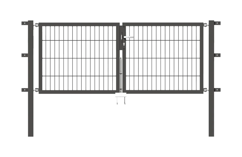 Doppeltor Flexo mit Zubehör, anthrazit, Breite 200 cm, Höhe 200 cm, PF: 60x60 cm
