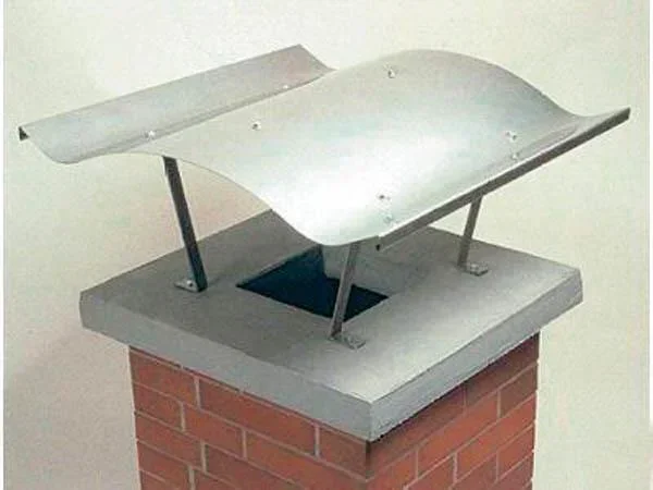 Kamindach 70 x 67 cm, Kaminabdeckung aus Edelstahl V2A