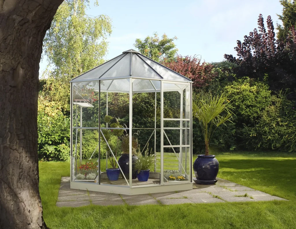 Gewächshaus Juno 4500 ESG/HKP, Farbe weiß