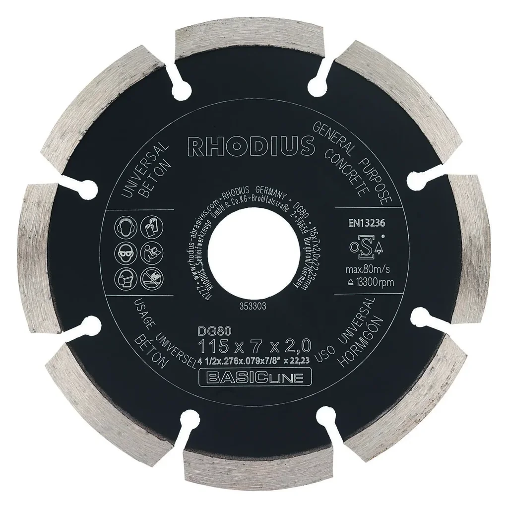 Diamanttrennscheibe Beton DG80 CONCRETE, 115 x 7 x 2 x 22,23 mm