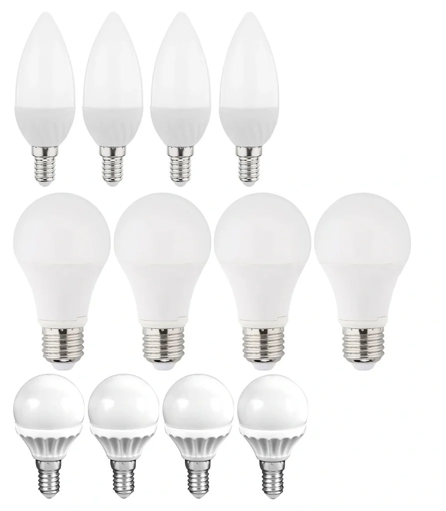 LED Lampe in Glühlampenform, 9 Watt, E27, warmweiß, 3 Stück + 1 Stück GRATIS dazu