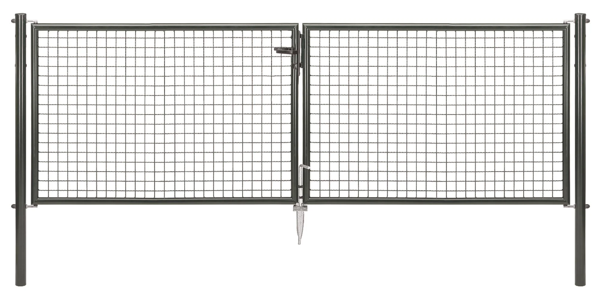 Doppeltor-Set Wellengitter inkl. Pfosten 3 x 1 m anthrazit