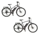 Damen Trekking E-Bike 28 Zoll, Rahmenhöhe 50 cm, 8-Gang Kettenschaltung, grau, ENTDECKER 20.EST.10